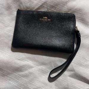 Black COACH wristlet